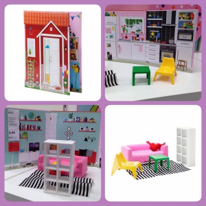 Poppenhuis in de vorm van een boek Poppenhuis in de vorm van een boek