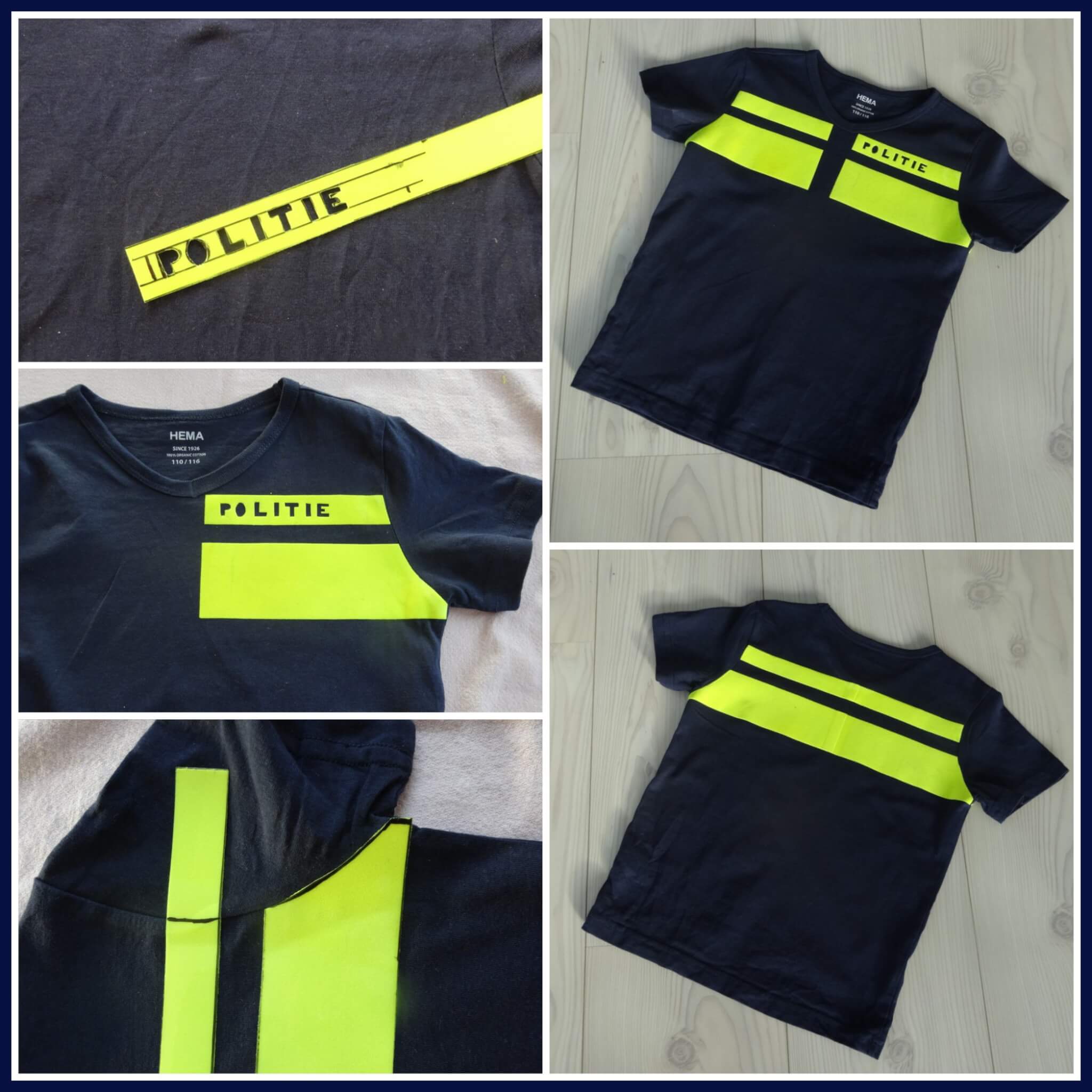 DIY een politie shirt voor de verkleedkist maken DIY een politie shirt voor de verkleedkist maken