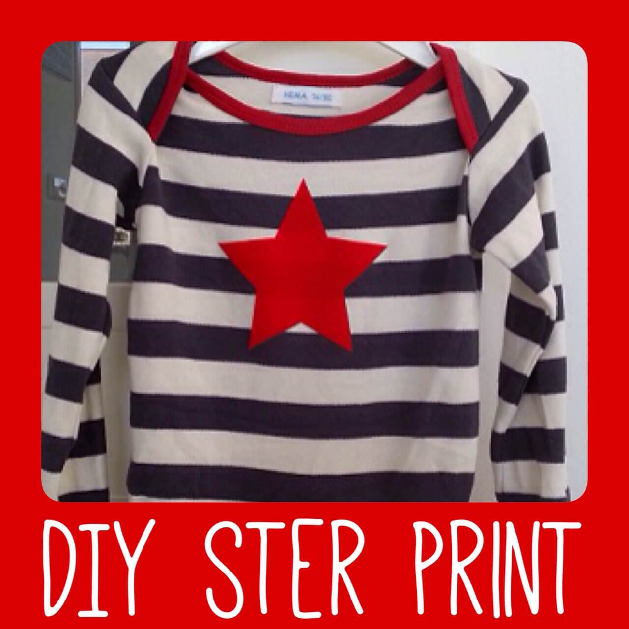 Zelf maken voor kids: een shirt of romper met een (kerst) ster