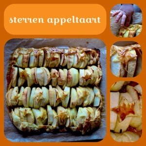 Recept snelle appeltaart met sterren voor kinderen