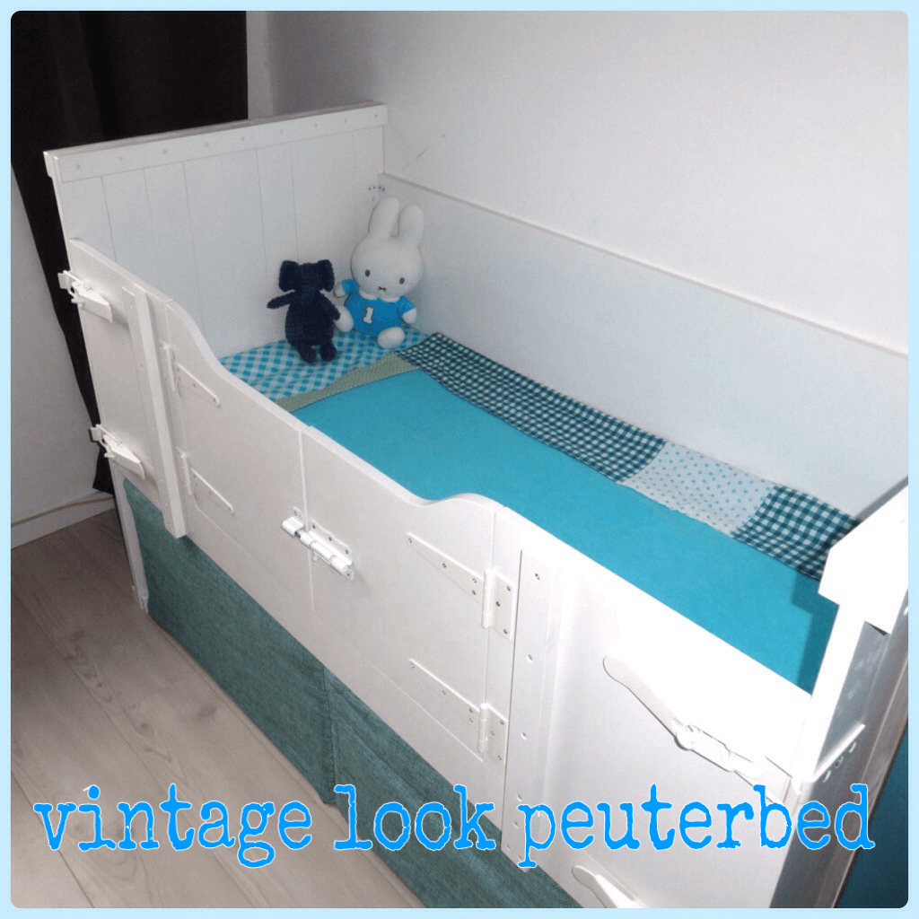 Vintage look peuterbed voor stoere kinderkamer