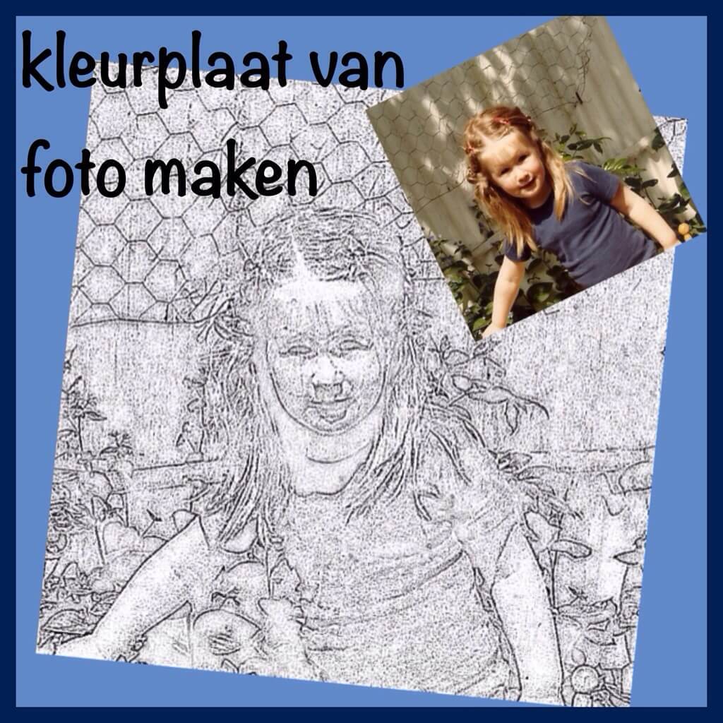 Een kleurplaat maken van een foto