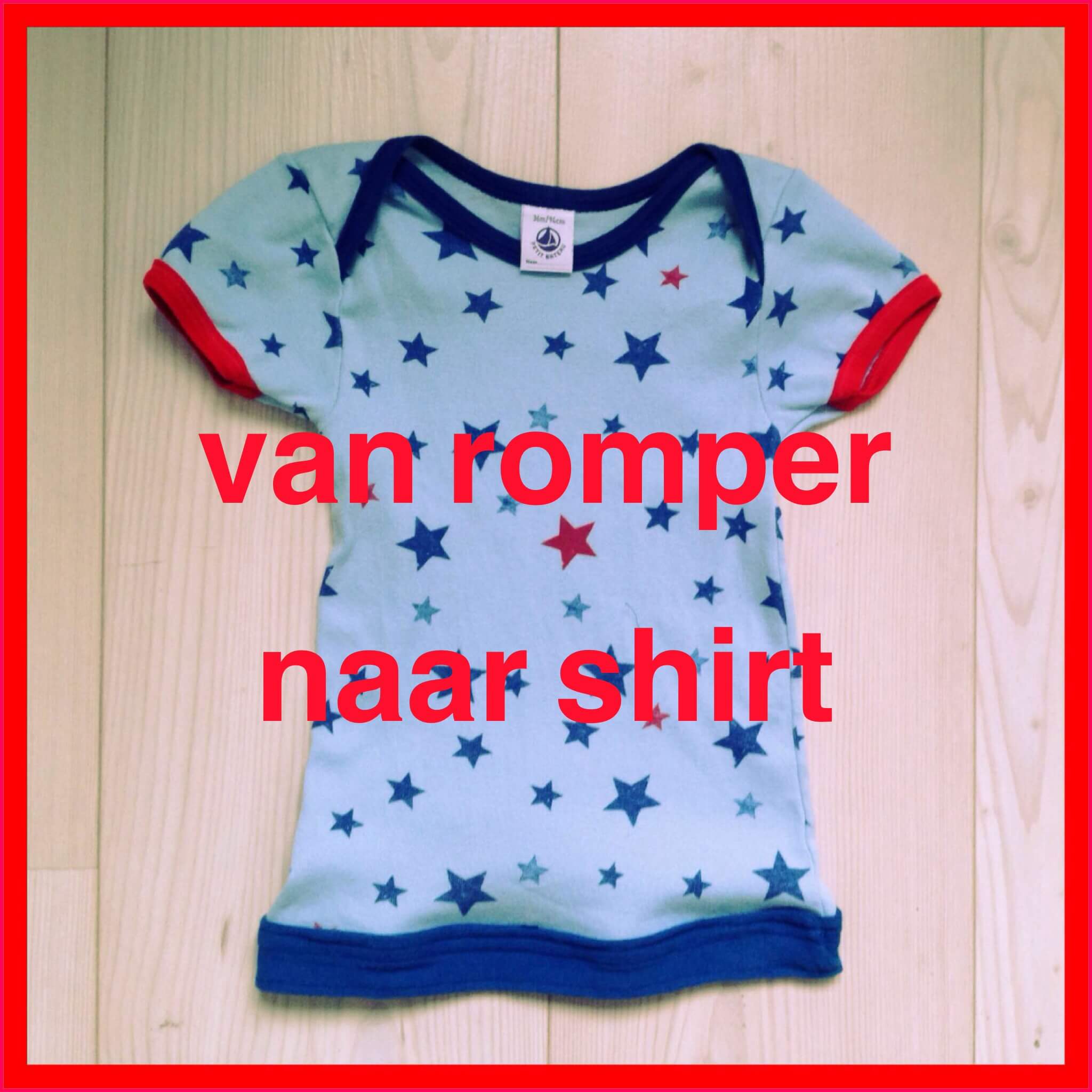 Snelle DIY: van een romper een t-shirt maken