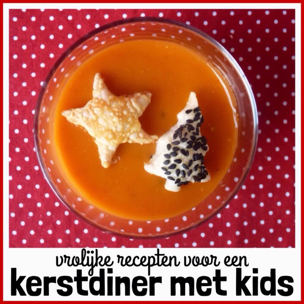 Vrolijk kerstdiner: recepten voor een kerstmenu met kinderen, Vooraf: Kerstsoep met bladerdeeghapjes