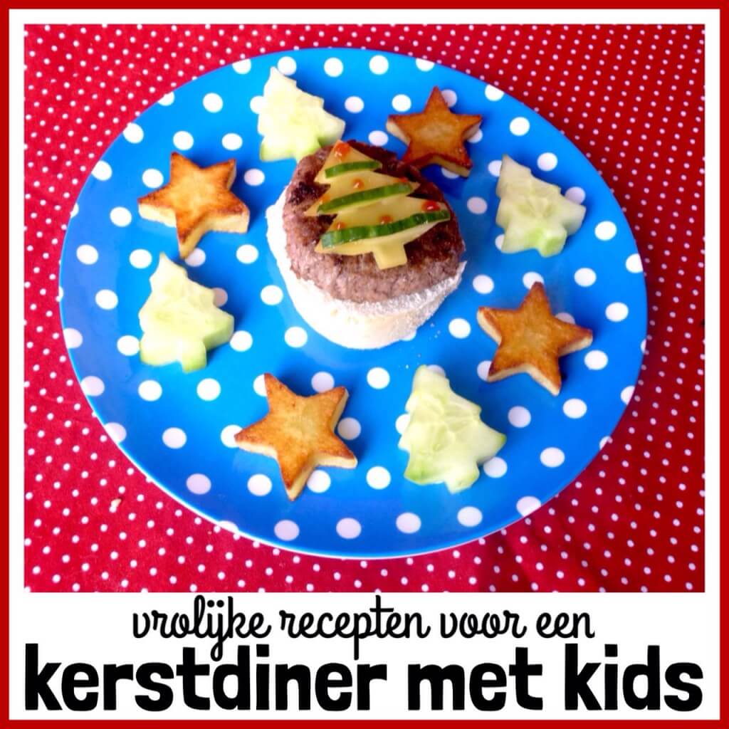 Vrolijk kerstdiner: recepten voor een kerstmenu met kinderen, Hoofdgerecht: Kinderkerstburger met aardappelsterren