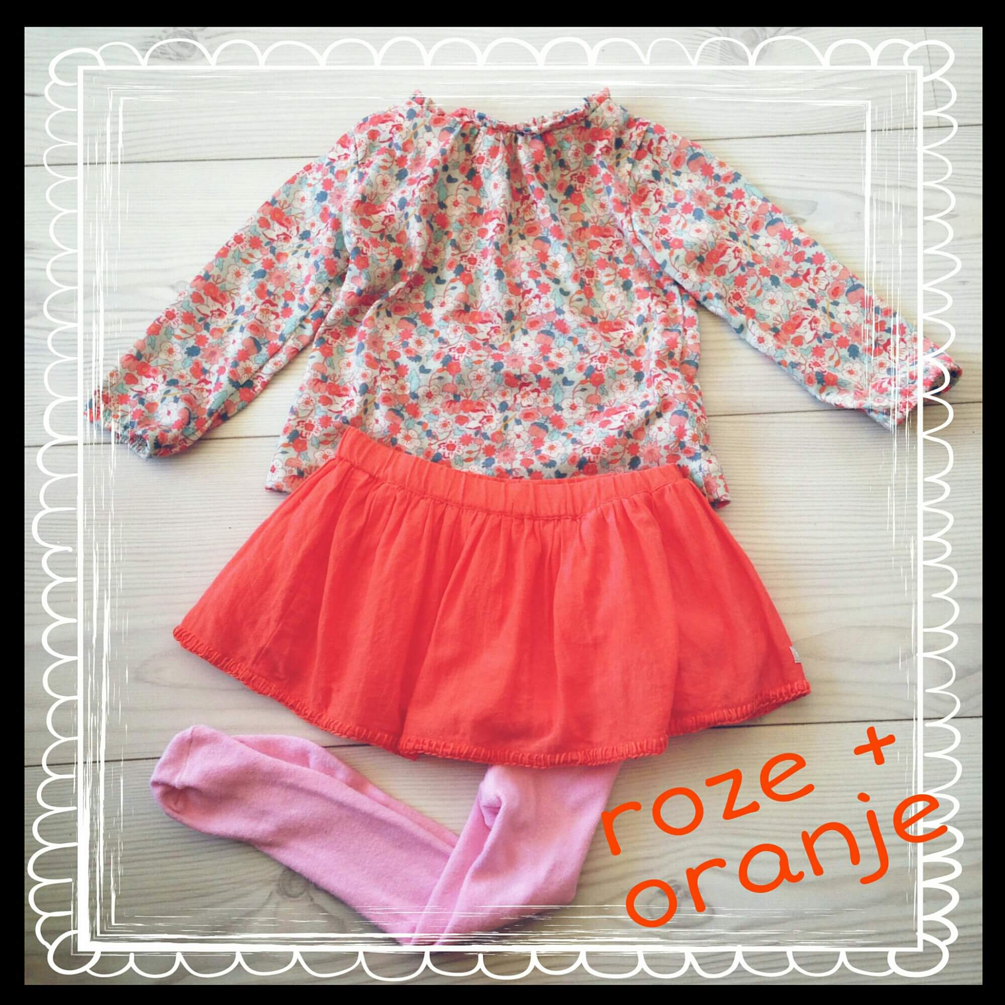 Verrassende kleurencombinatie: roze + oranje voor mama en dochter