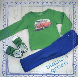 Groen + blauw: de leukste kinderkleding combinaties