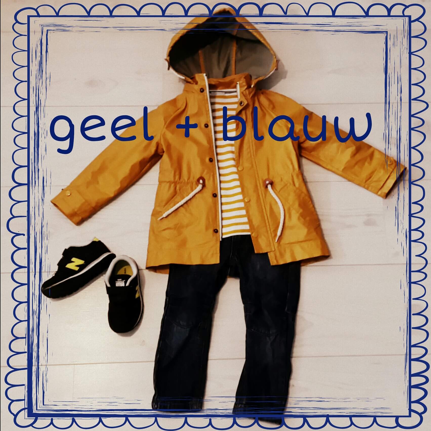 Stoere outfits in blauw + geel voor jongens en meisjes