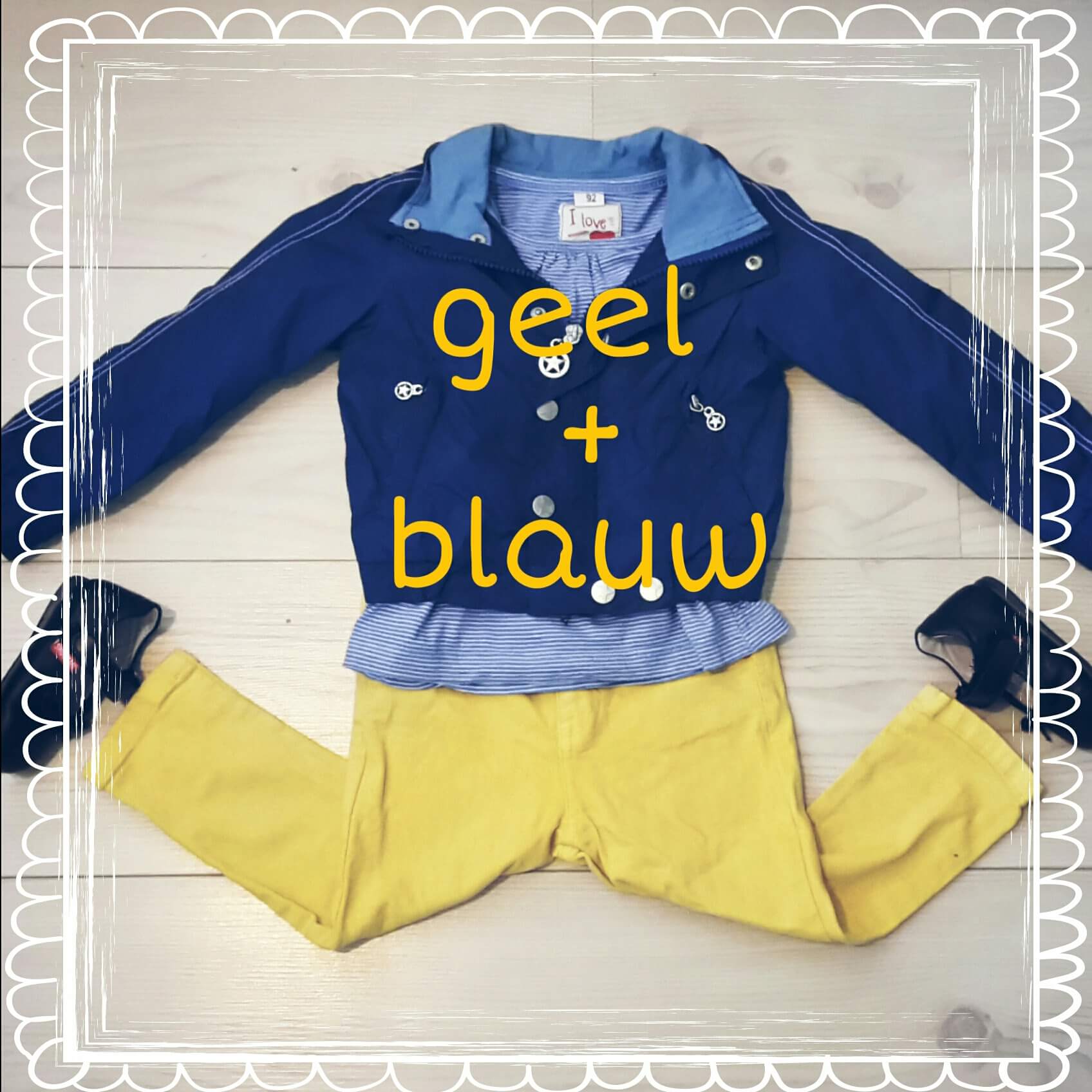 Stoere outfits in blauw + geel voor jongens en meisjes