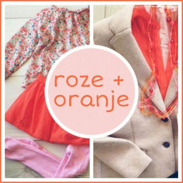 Verrassende kleurencombinatie: roze + oranje voor mama en dochter
