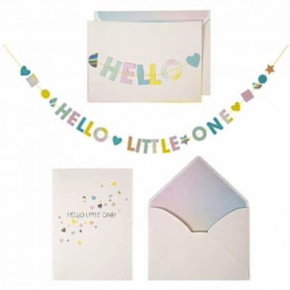 De leukste kraamcadeaus voor de geboorte van een baby - Meri meri hello slinger