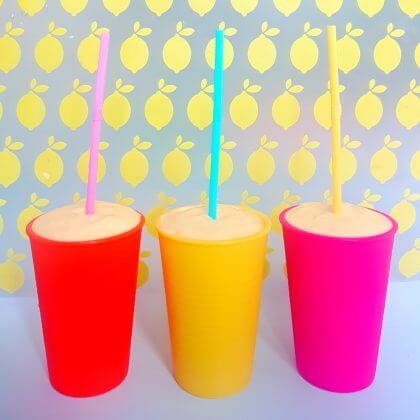 Slush puppy en schepijs.