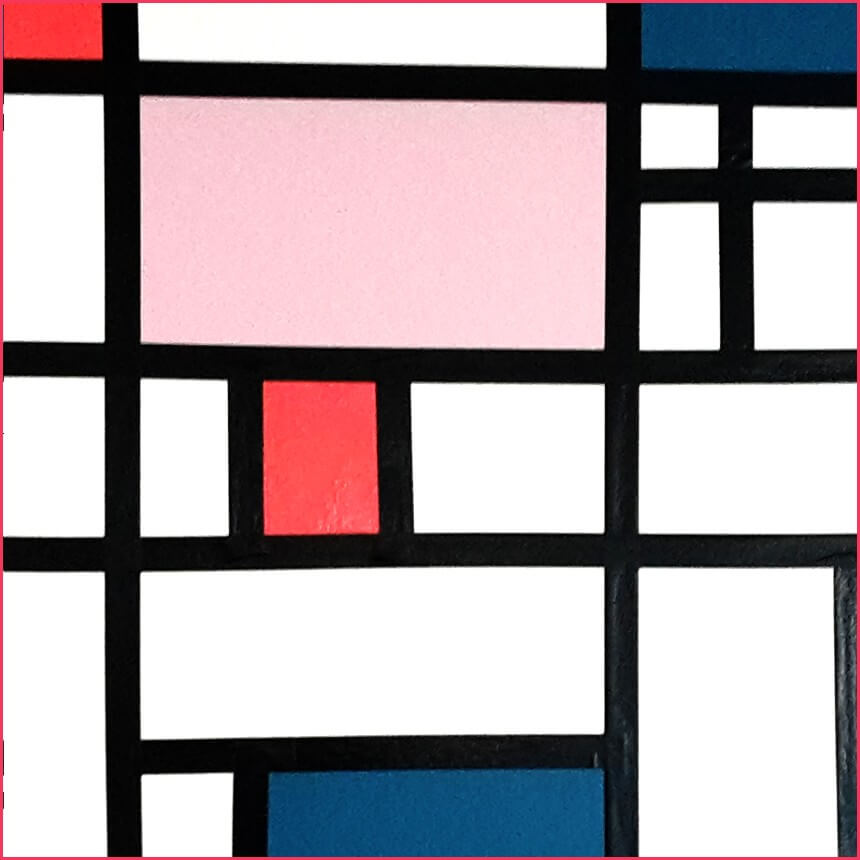 DIY: Mondriaan schilderij in jullie favoriete kleuren