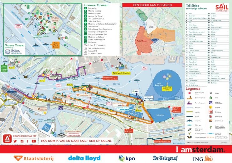 SAIL 2015 met kids - officiele plattegrond Sail