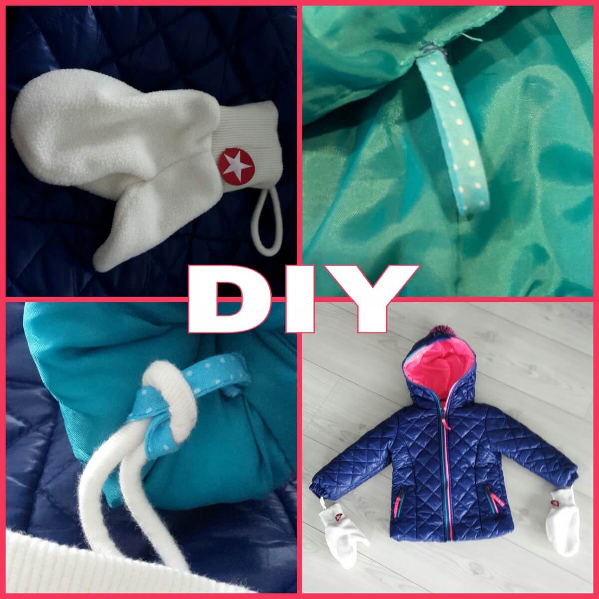 DIY: lusjes voor handschoenen aan de Leuk kids met kids