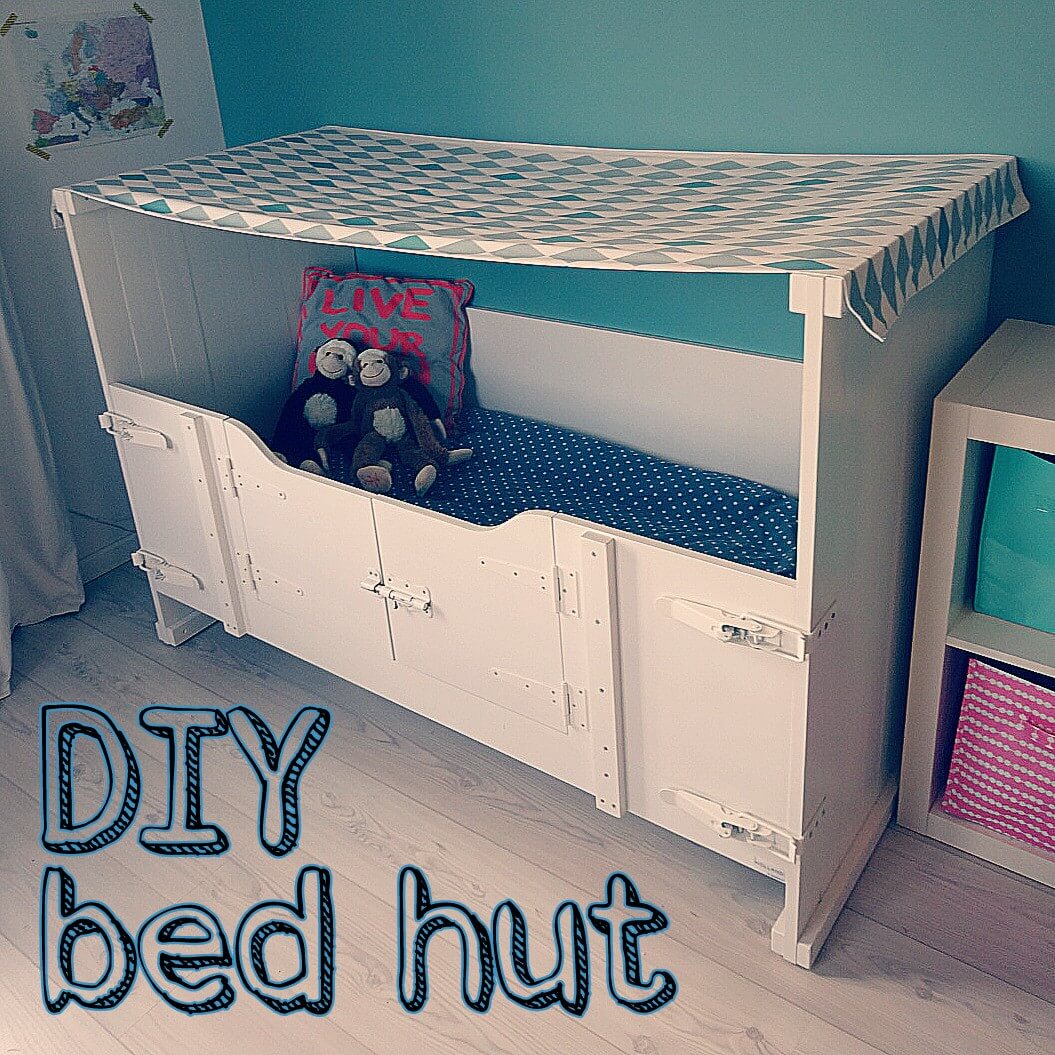 DIY: een hut maken van het kinderbed