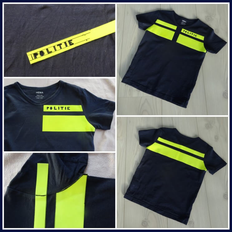 DIY een politie shirt voor de verkleedkist maken