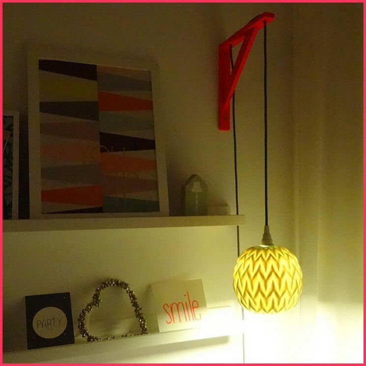 diy muurbeugel lamp