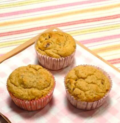 Picknicken met kinderen lekkere recepten - bananen rozijnen muffins