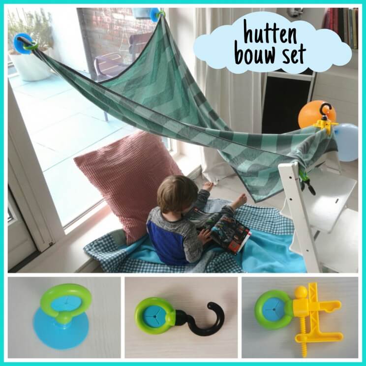 Super leuk speelgoed: een hutten bouw set van PL-UG. Wat een leuk speelgoed is dit! Met deze hutten bouw set van PL-UG kunnen kinderen een hut of tent maken van dekens en lakens. Leuk voor creatieve kinderen die graag bouwen!