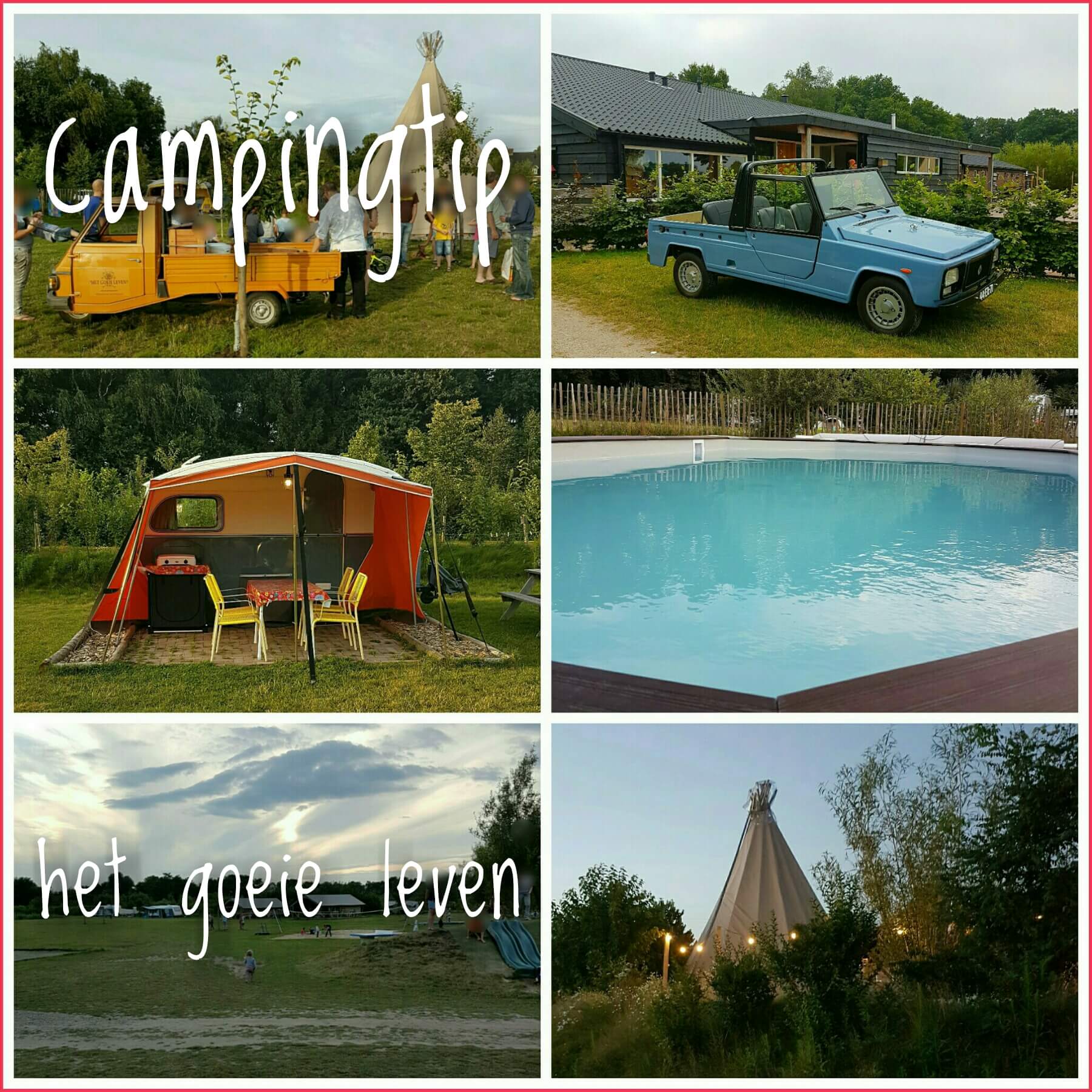 Camping tip Het Goeie Leven sfeervol met zwembad in Nederland Brabant