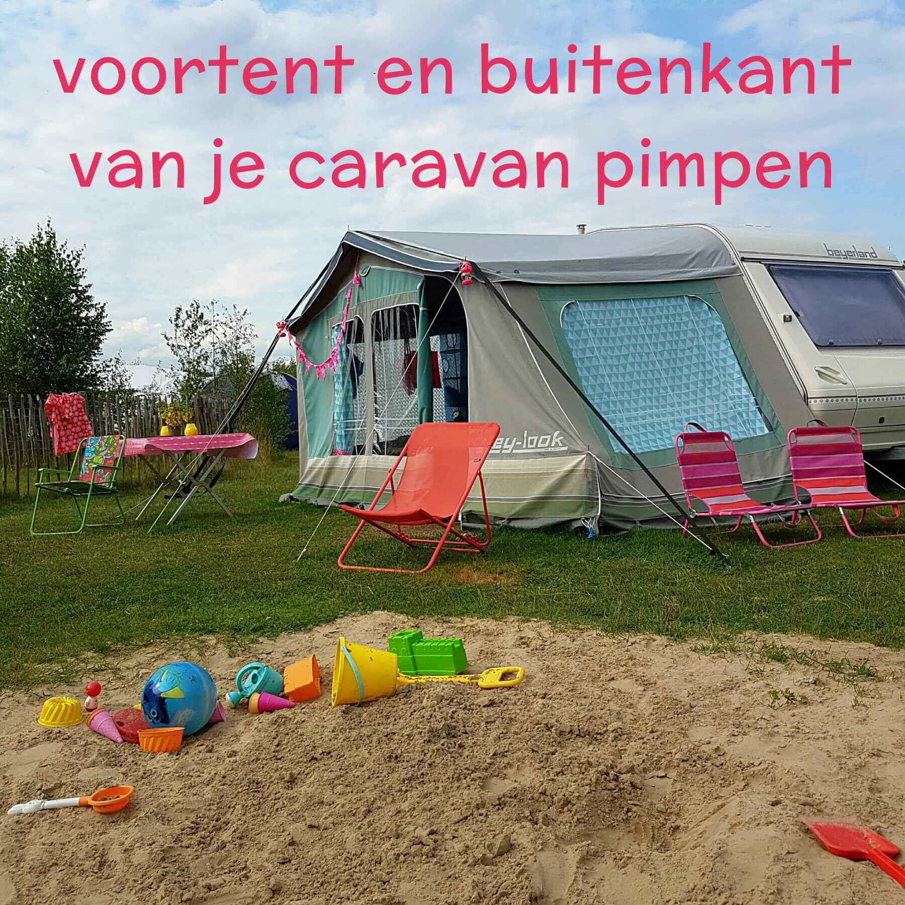 aluminium Prediken bungeejumpen Hippe sleurhut: de voortent en de buitenkant van je caravan pimpen Leuk met  kids