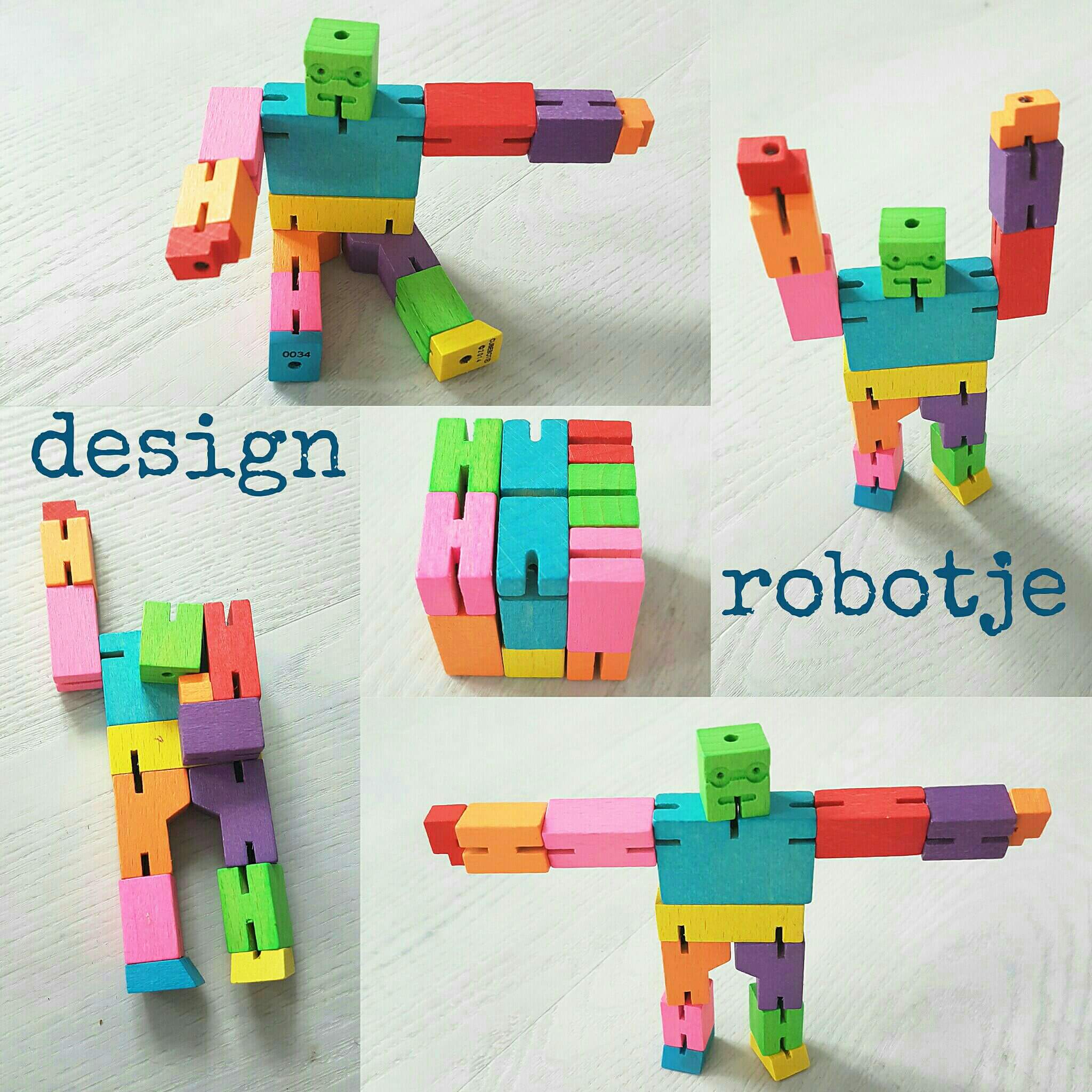 Design robotje om eindeloos mee te spelen én naar te kijken - Areaware Cubebot. Dit speelgoed is gemaakt van duurzaam beukenhout. 