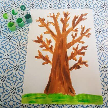 101 ideeën om te knutselen met kinderen - boom schilderen