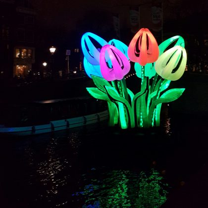 Corona proof buiten uitjes met kids: lichtjes kijken bij het Amsterdam Light Festival