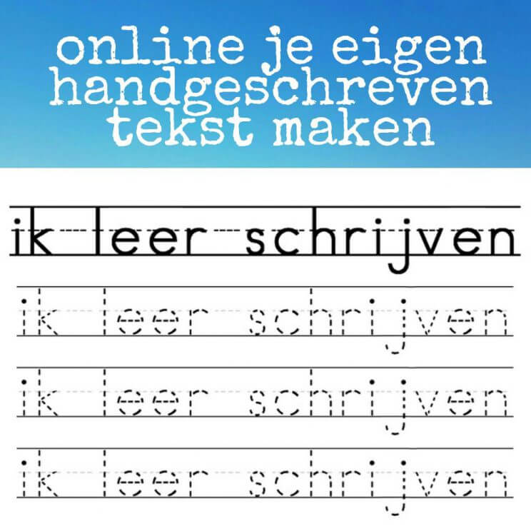 Online een handgeschreven tekst maken