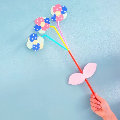 ideeën om te knutselen voor Moederdag en Vaderdag - Bloemen knutselen van papier en karton