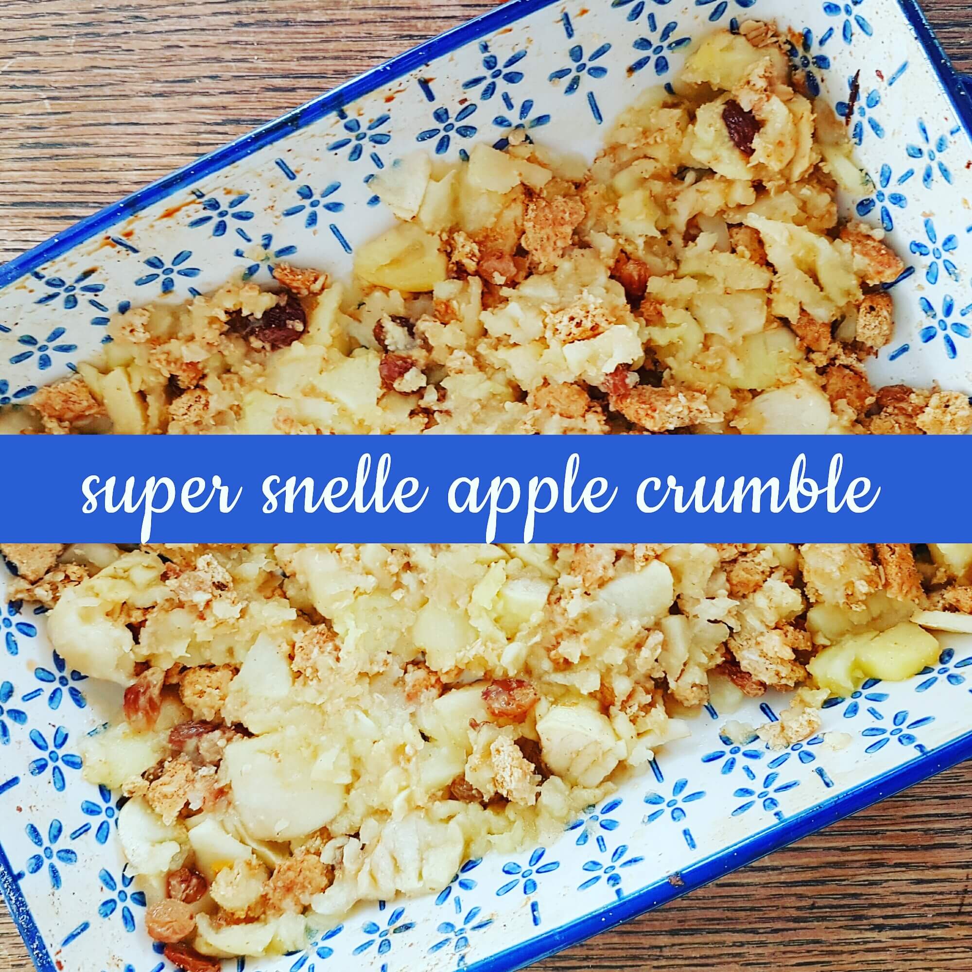 Recept voor super snelle apple crumble