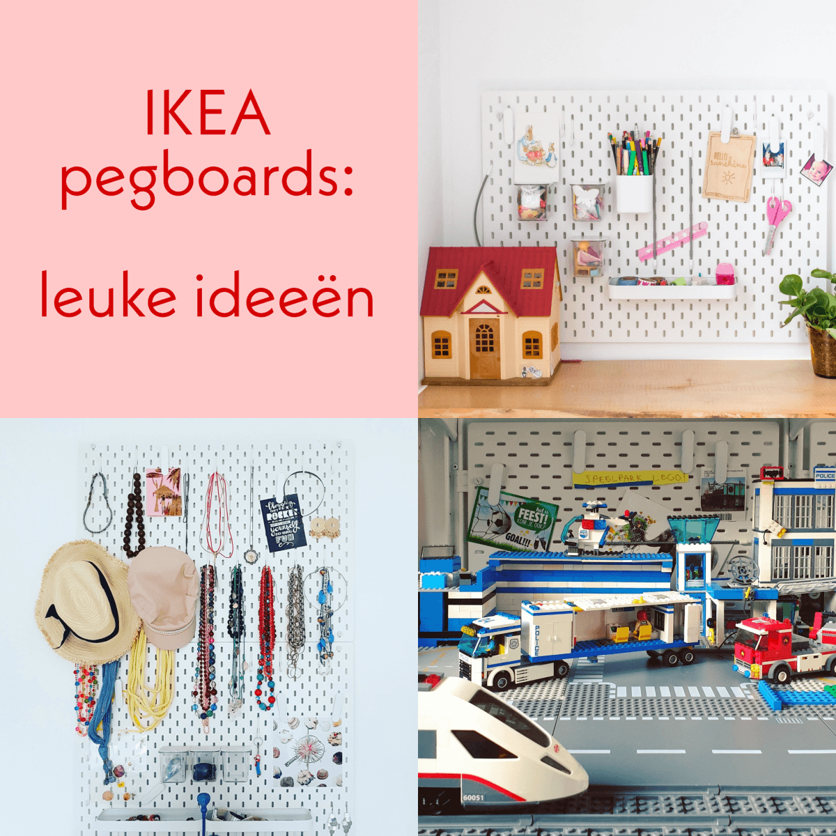 Ikea pegboards: ideeën om ze te gebruiken