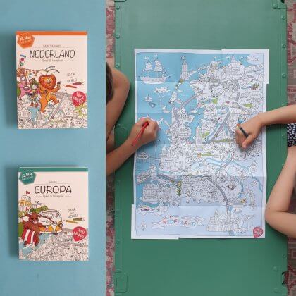 Very Mappy XL kleurplaat Europa of Nederland Mappy klapper