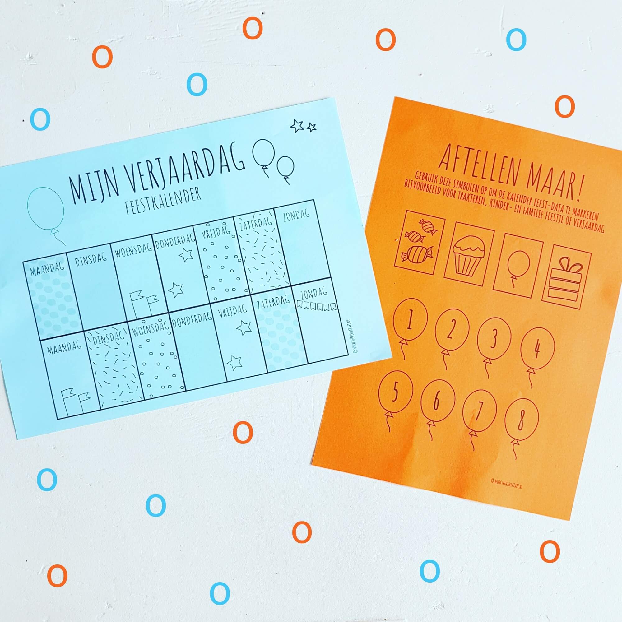 Printable verjaardagskalender van Minimixtape