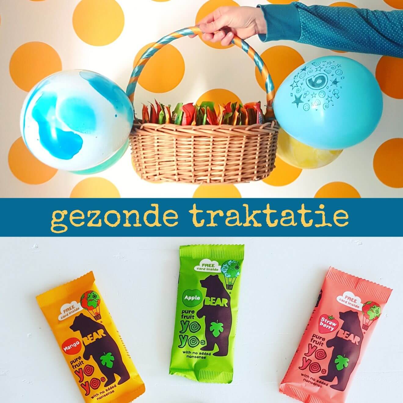 Gezonde traktatie voor school: fruit jojo's