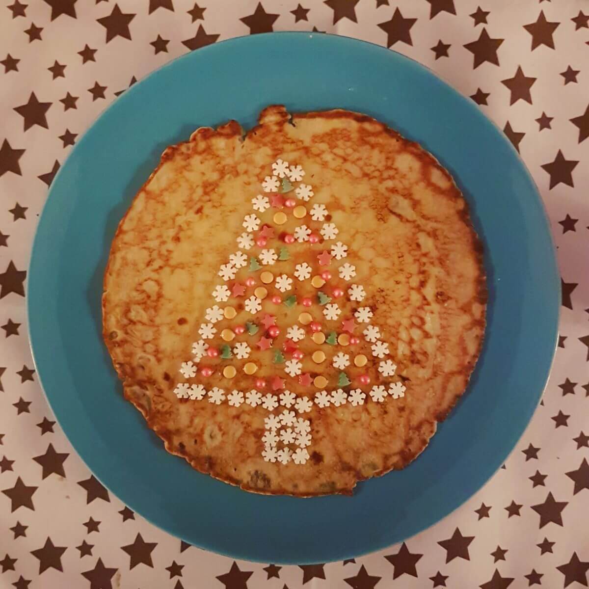 pannenkoek kerstboom versieren