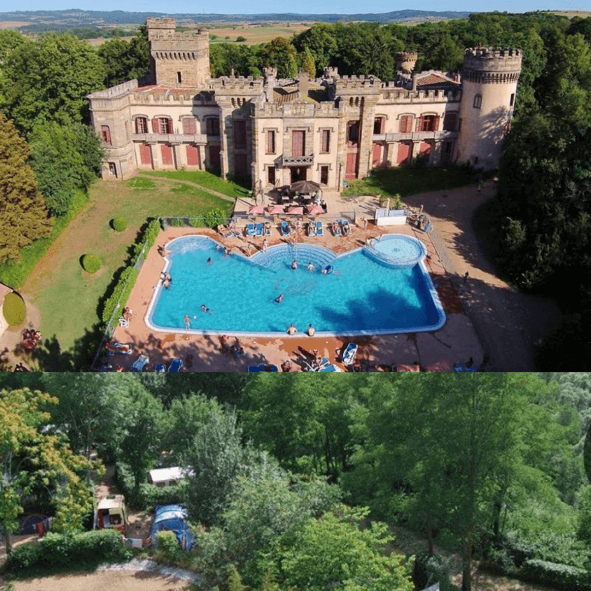 101 leuke idyllische campings in Frankrijk met kids #leukmetkids Camping Château de Grange Fort, Les Pradeaux, Auvergne