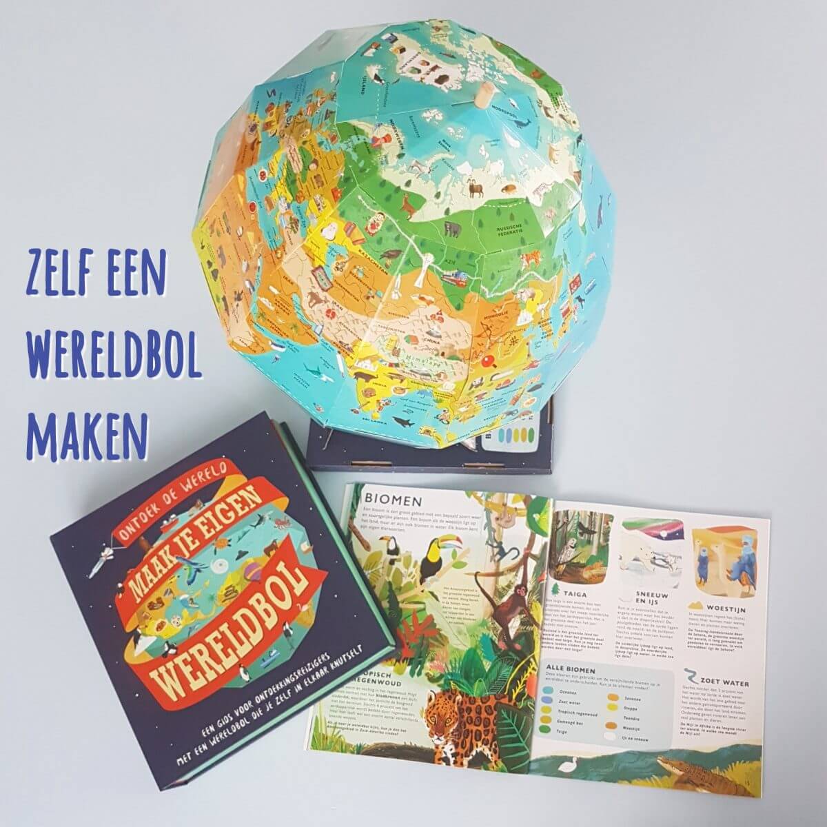 Knutsel je eigen wereldbol en ontdek van alles over de wereld. Ontdek de wereld, maak je eigen wereldbol. DIY Globe. 