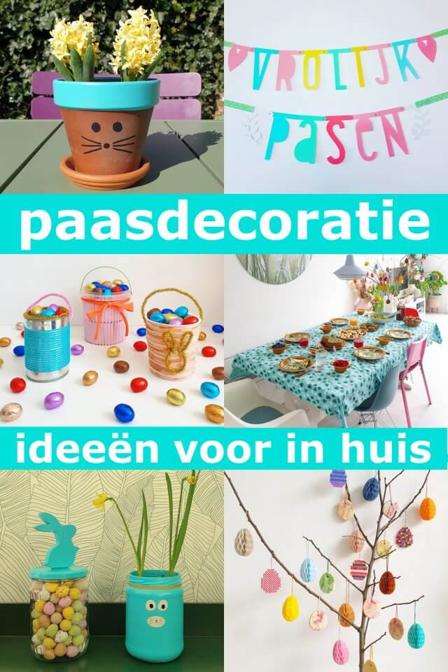 Paasdecoratie: ideeën om het huis voor Pasen te versieren. Met Pasen heb ik altijd enorm zin om het huis te versieren. Buiten is het nog koud, terwijl ik al lang toe ben aan het voorjaar, dus dan heb ik zin in voorjaarskleuren binnen. De kids zijn het daar gelukkig helemaal mee eens, dus wij gaan ieder voorjaar aan de slag. Kijk je mee voor ideeën om het huis te versieren met Pasen? 