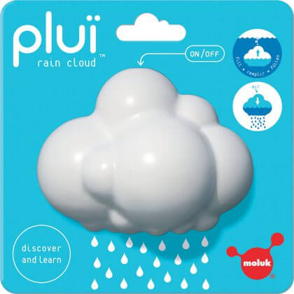 De Moluk Pluï regenwolk is waterspeelgoed voor in bad of in het zwembadje. 