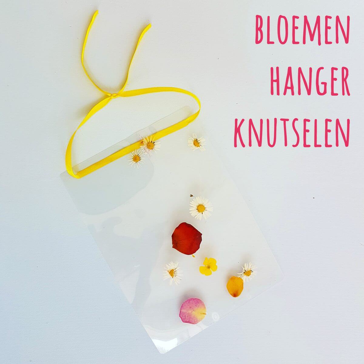 DIY kunst voor kids: een bloemen hanger knutselen