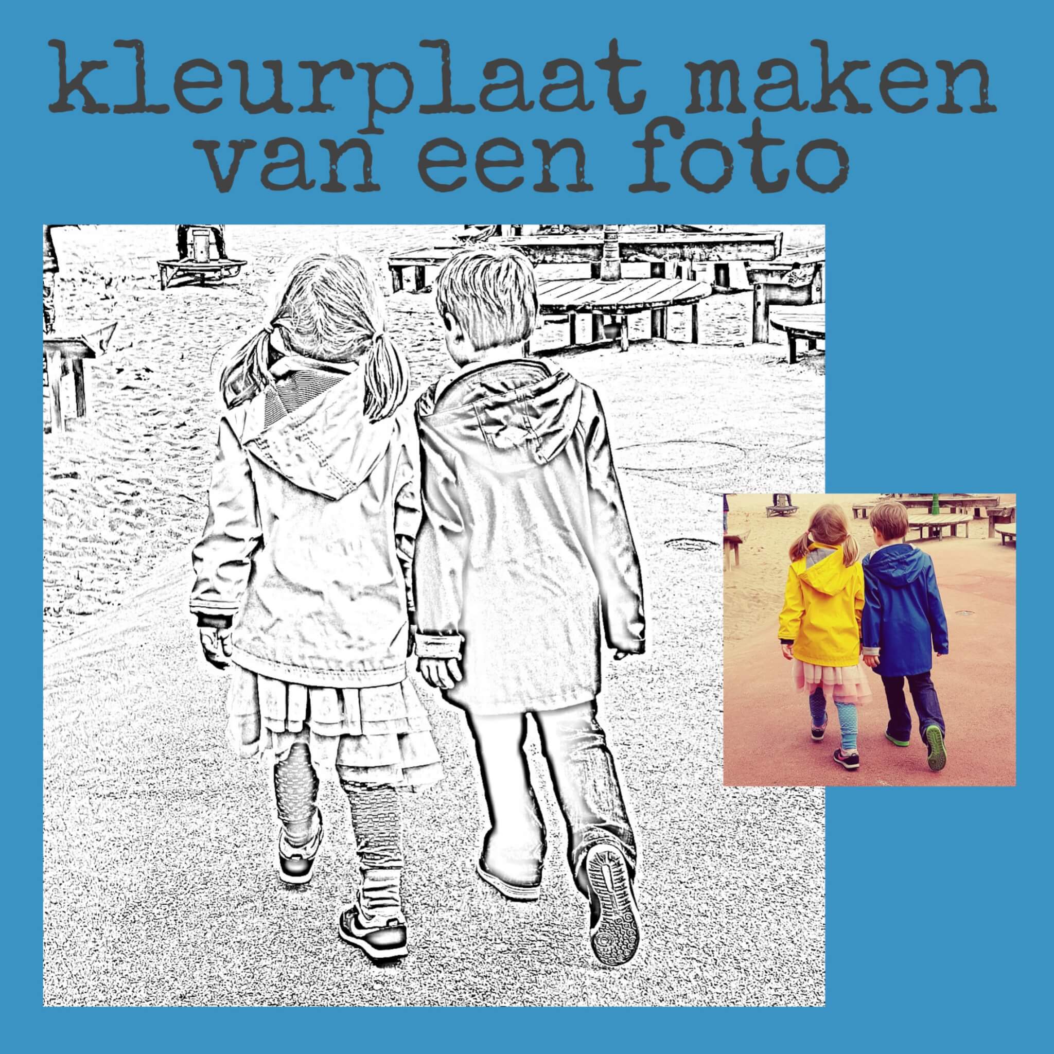 Een kleurplaat maken van een foto