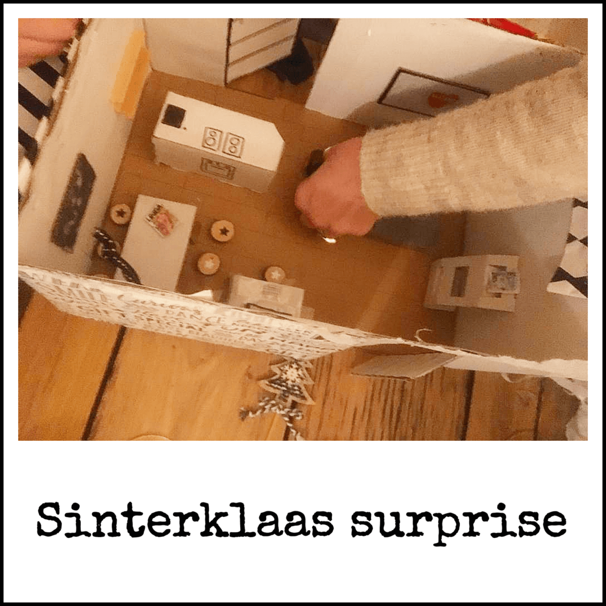 Mini huis Sinterklaas suprise knutselen