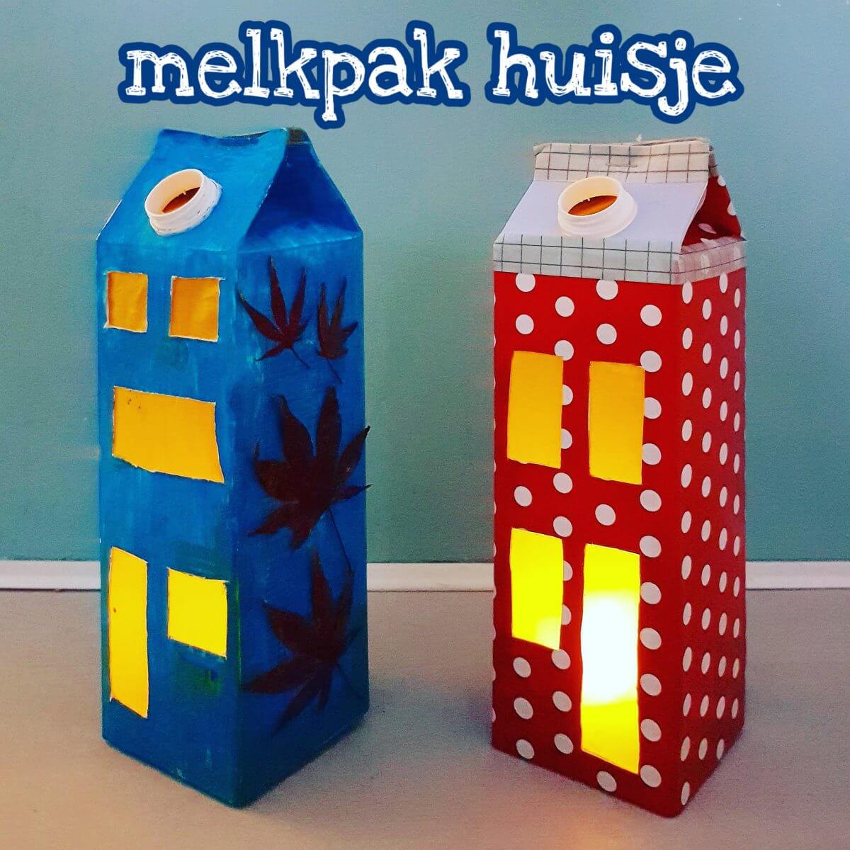 creëren overstroming vijver Knutselen voor Sinterklaas en Kerst: huisjes maken van een melkpak Leuk met  kids