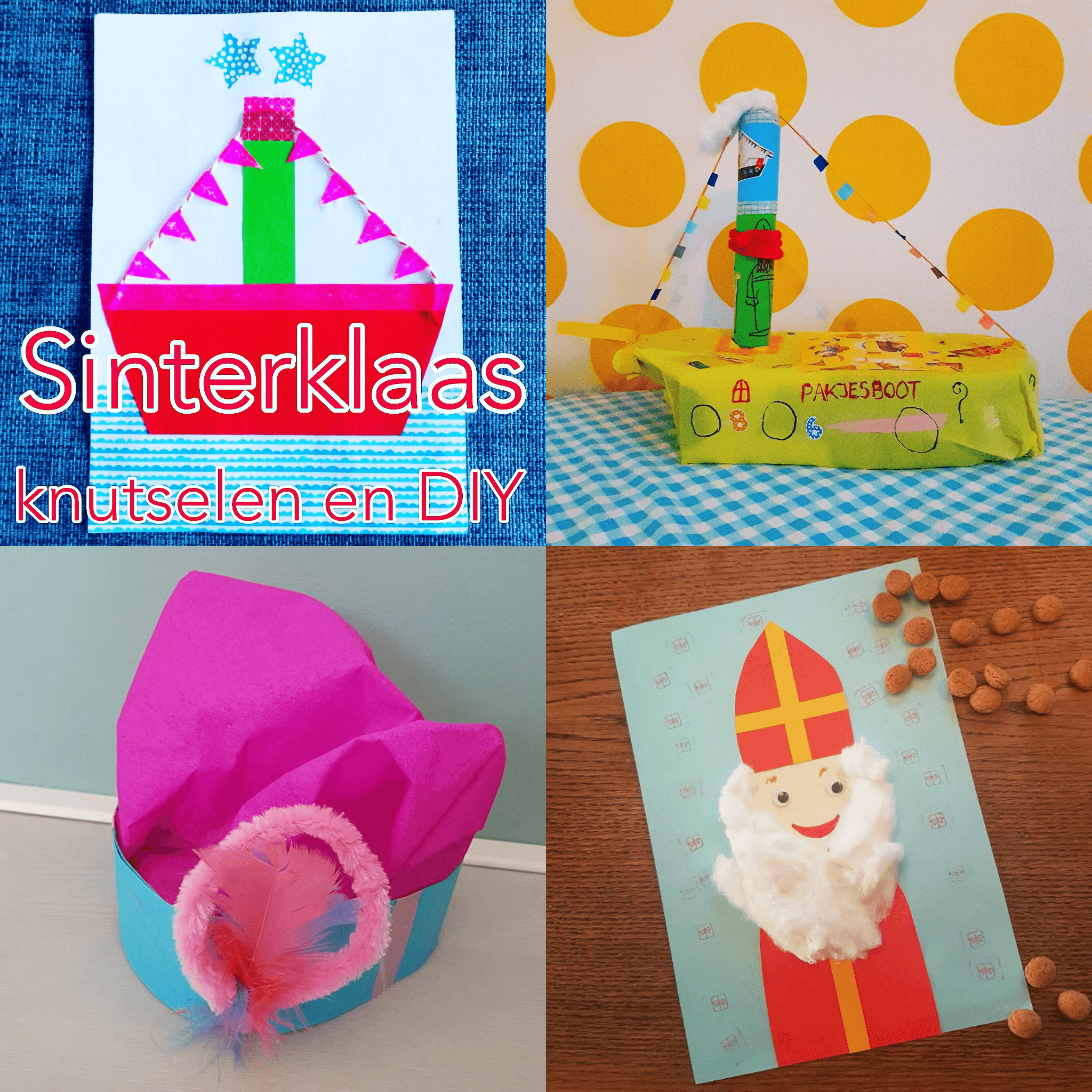 Onwijs Sinterklaas knutselen: leuke ideeën voor Sint en Piet - Leuk met kids YB-12