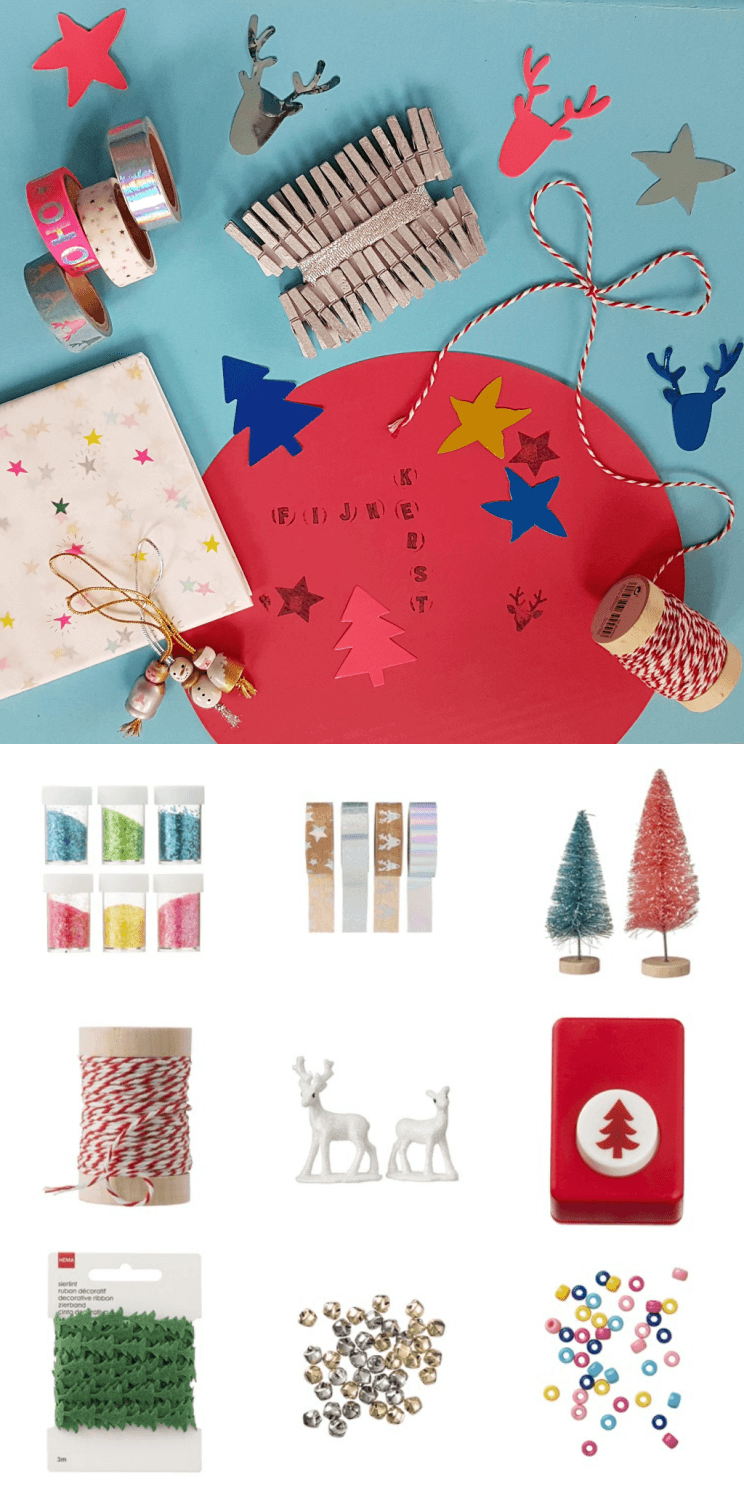 Kerst shoppen bij de Hema: kerst knutselen