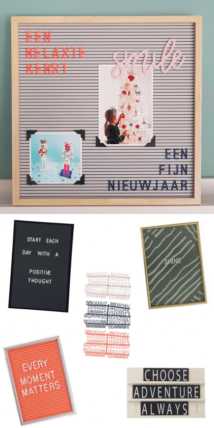 Kerst shoppen bij de Hema: letterbord