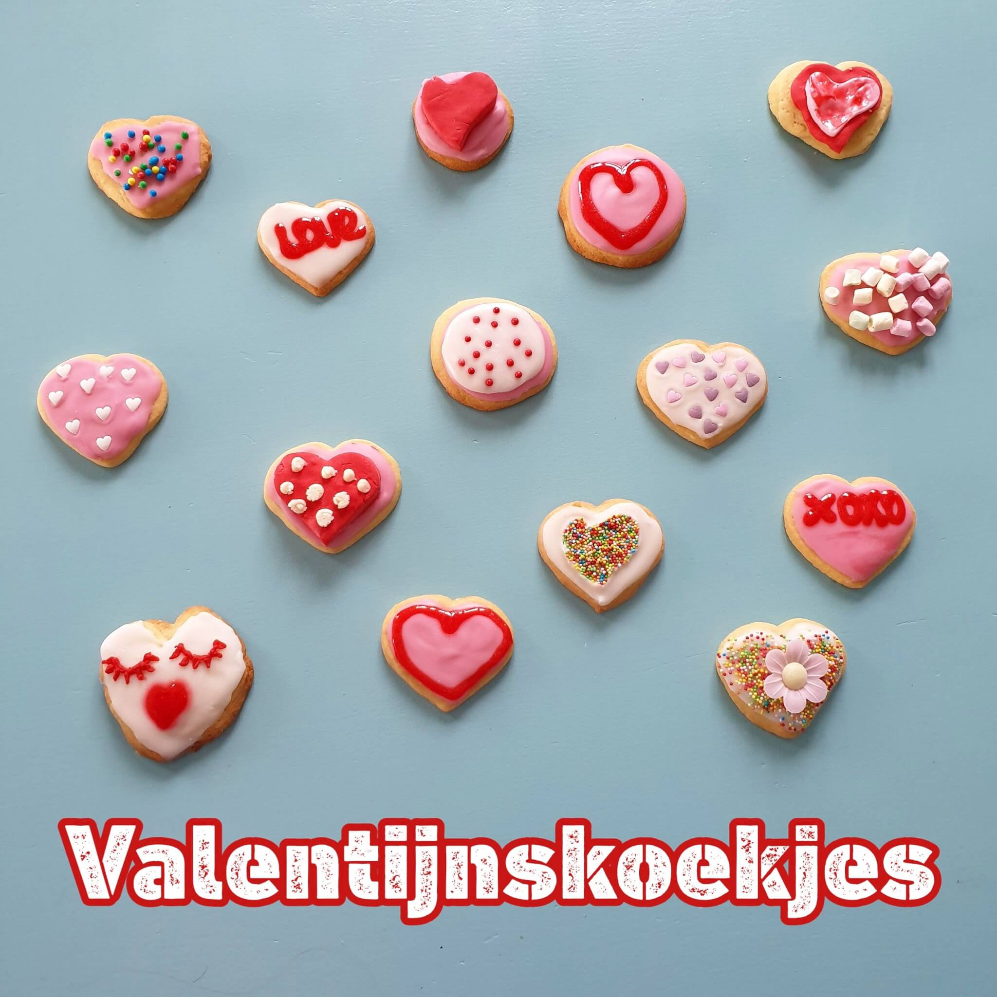 Koekjes bakken voor Valentijnsdag