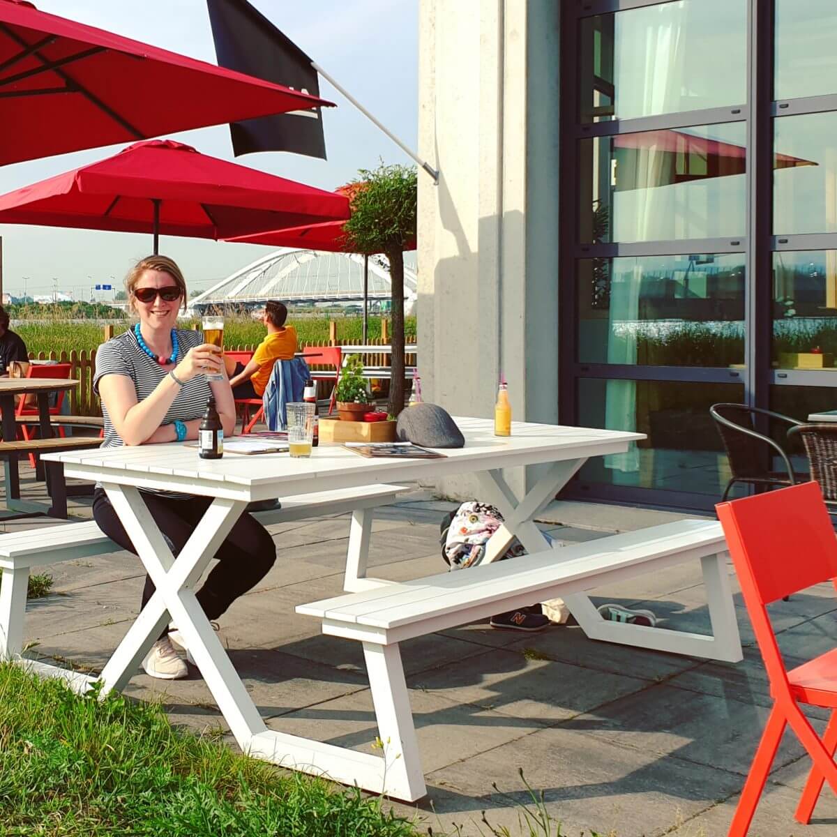 het terras van MOJA in Amsterdam